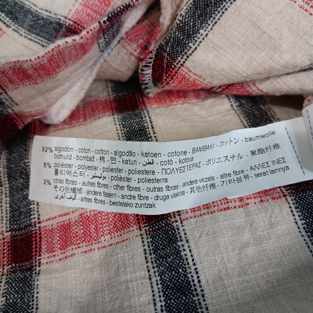 Zara Plaid Overshirt Shacket Cotton‎ Blend  Italian Fabric Pockets Boxy Size L - Picture 9 of 11